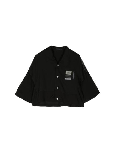 name-tag button-up shirt