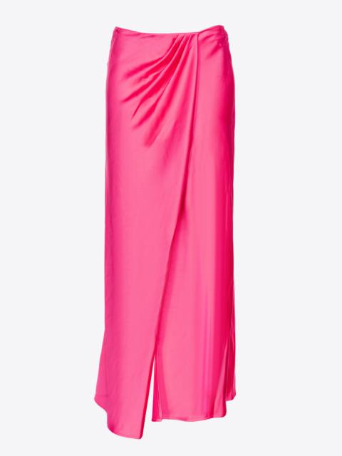PINKO ELEGANT HAMMERED SATIN SKIRT