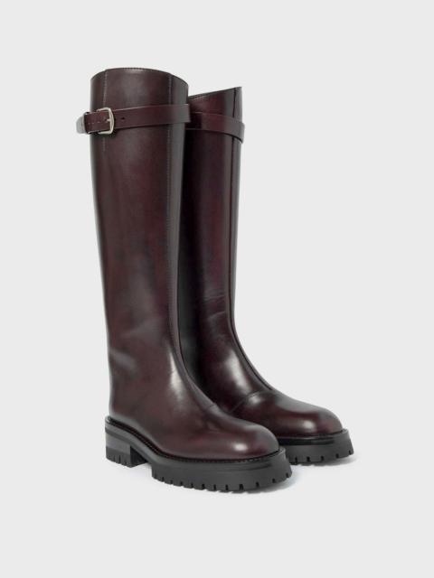 Ann Demeulemeester Nes Riding Boots Aubergine