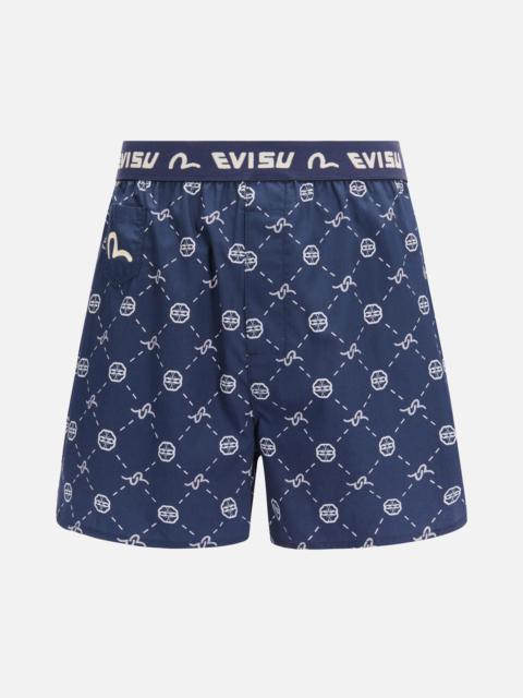 EVISU ALLOVER MONOGRAM PRINT BOXER SHORTS