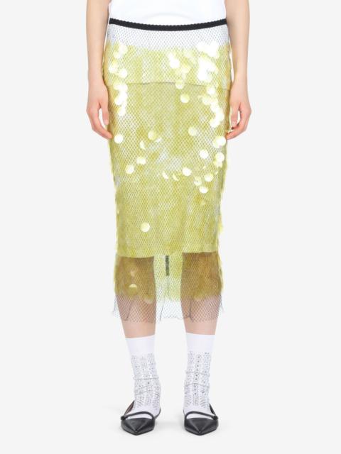 N°21 SEQUIN NET SKIRT