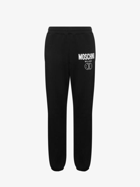 Moschino DOUBLE SMILEY® LOGO ORGANIC FLEECE JOGGERS