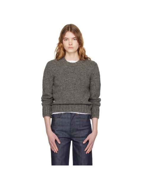 A.P.C. Gray Short Round Neck Sweater