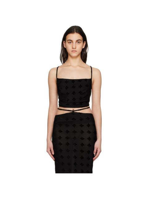 MISBHV Black Monogram Tank Top