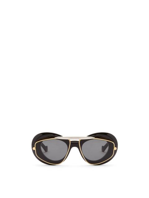 Wing double frame sunglasses in acetate and metal