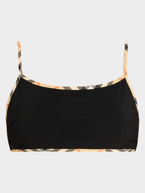 Check-Trim Bikini Top