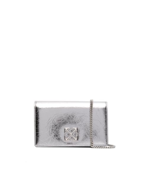 Off-White Jitney 0.5 leather clutch bag