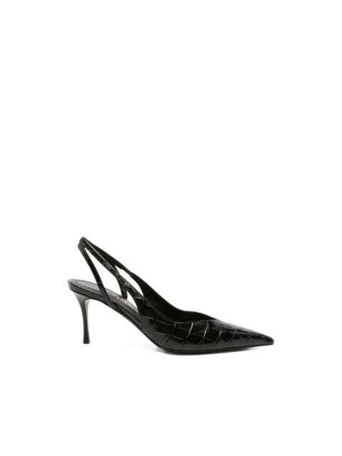 FERRAGAMO Dafne croc-effect slingback pumps