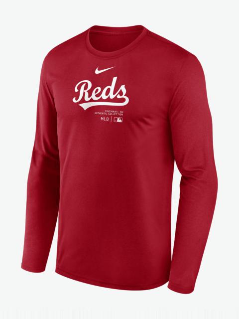 Cincinnati Reds Authentic Collection Practice Nike Men's Dri-FIT MLB Long-Sleeve T-Shirt