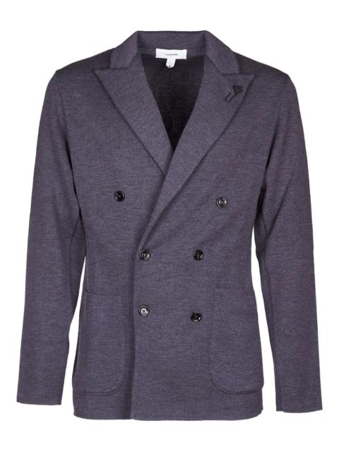 LARDINI double-breasted knitted blazer