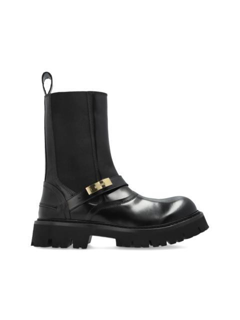 Moschino strap-detail chelsea boots