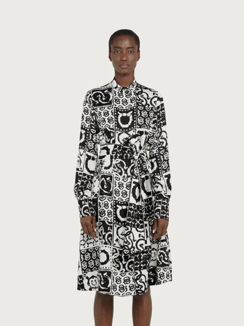 FERRAGAMO SILK JACQUARD DRESS