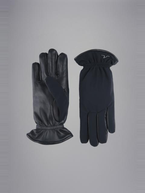 Paul & Shark LEATHER AND FABRIC GLOVE