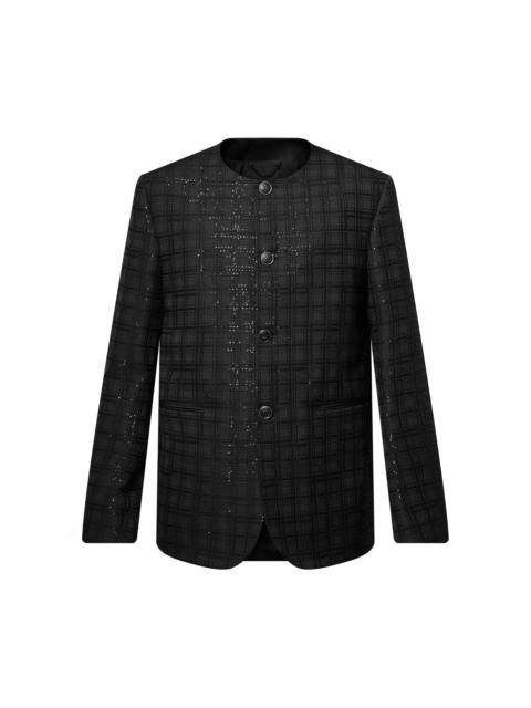 Louis Vuitton Sequin-Embroidered Collarless Jacket