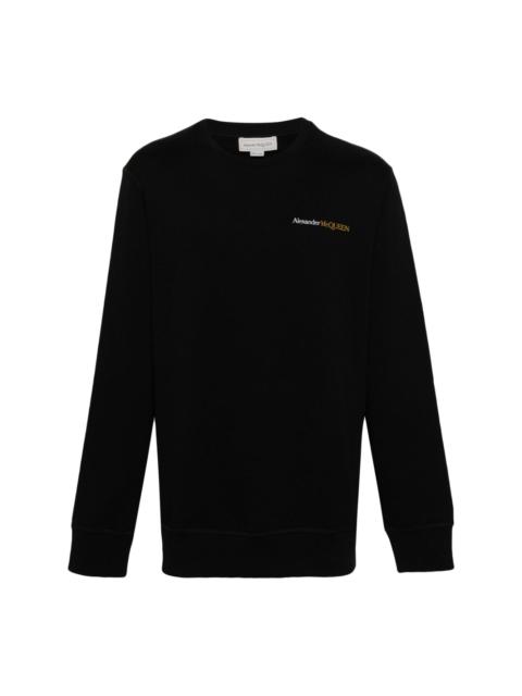 Alexander McQueen logo-embroidered cotton sweatshirt