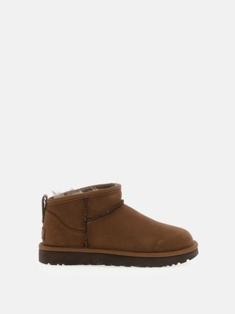 UGG CLASSIC ULTRA MINI ANKLE BOOTS IN NUBUCK