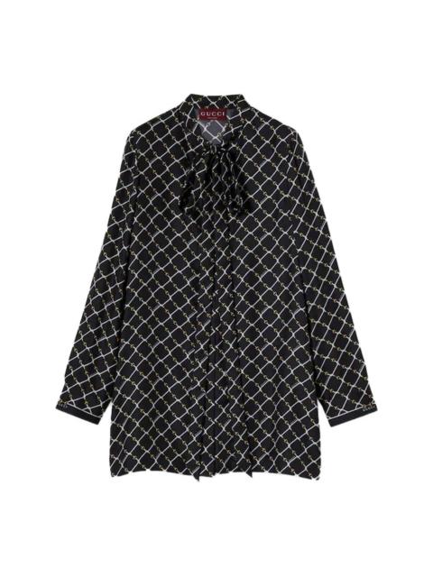 GUCCI Printed silk shirt
