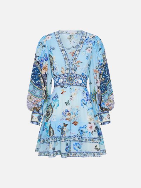 CAMILLA BUTTON FRONT FRILL DRESS