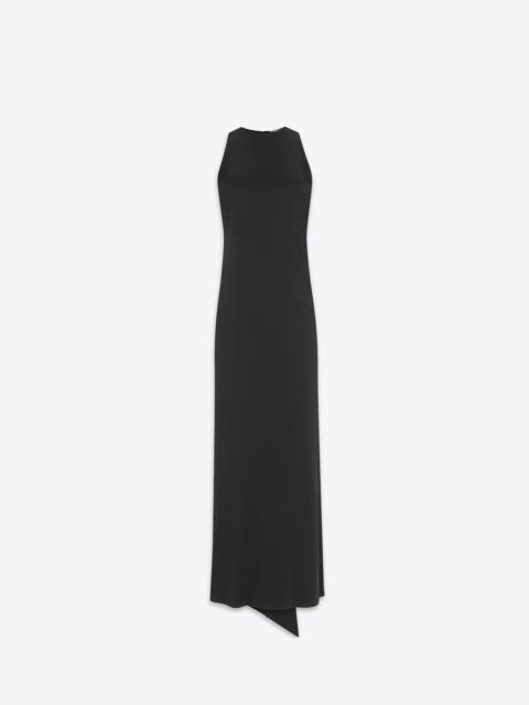 SAINT LAURENT back-tie dress in satin crepe