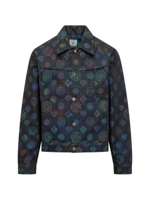 CASABLANCA printed heatmap denim jacket