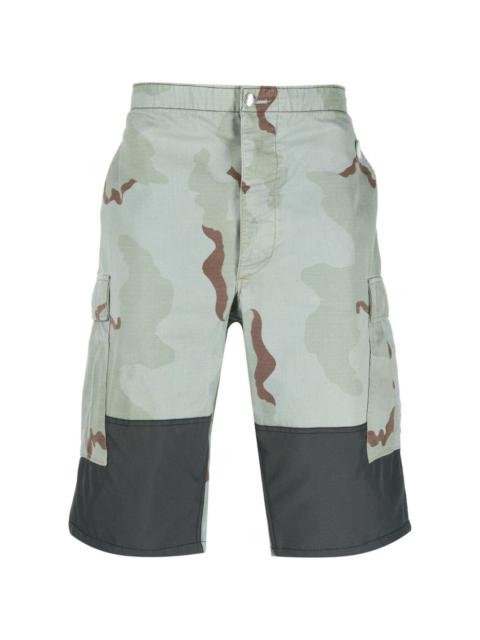 camouflage-pattern cargo shorts