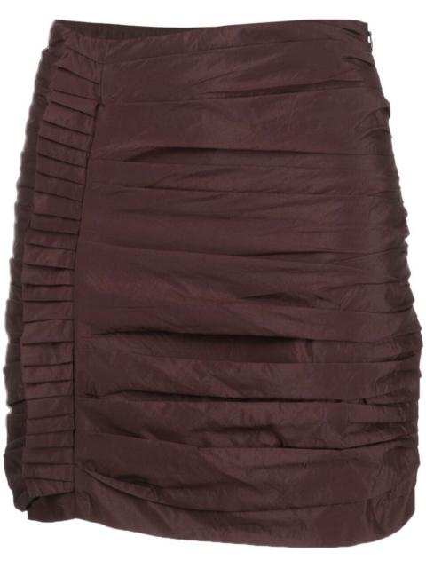 RÓHE high-waisted drapped mini skirt