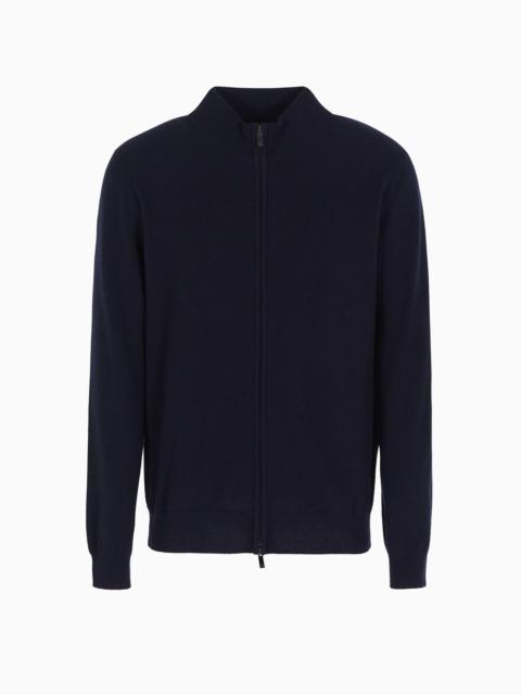 GIORGIO ARMANI Zipped cardigan in cashmere