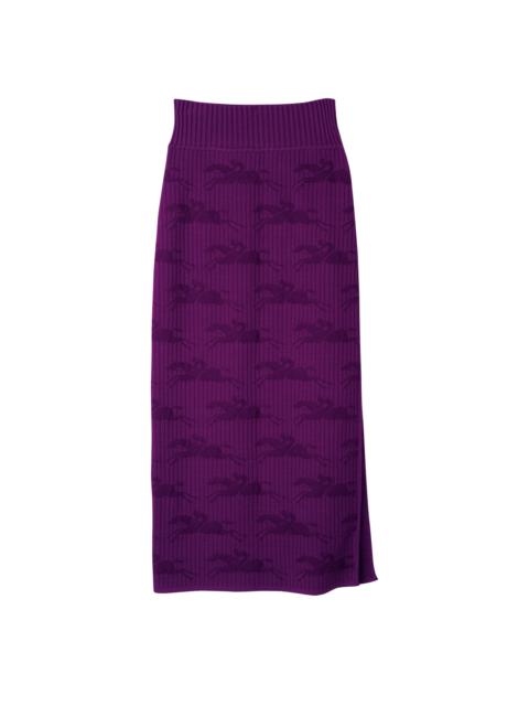 Longchamp Midi skirt Violet - Knit