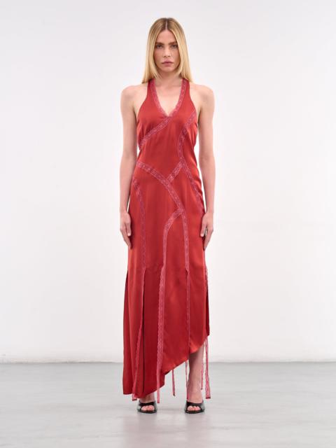 AVAVAV Asymmetric Lace Trim Dress