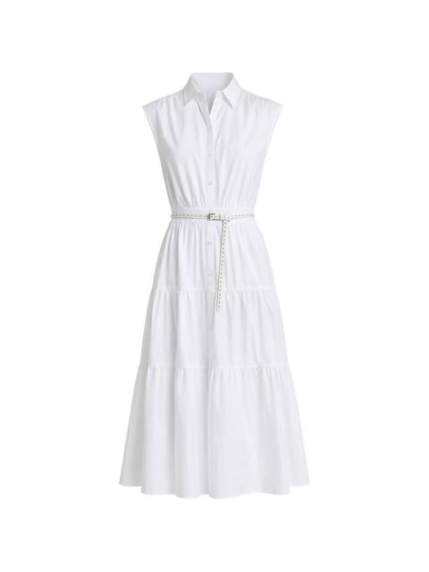 MICHAEL KORS belted cotton midi dress