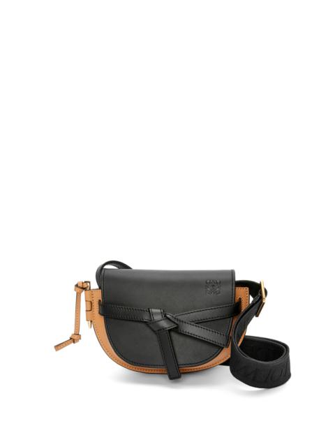 Loewe Mini Gate Dual bag in soft calfskin and jacquard