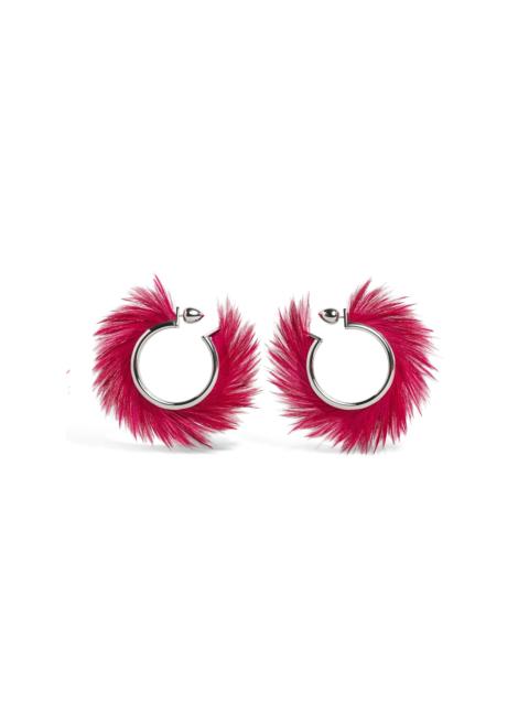 Alaïa BLADE HOOPS WITH FEATHERS