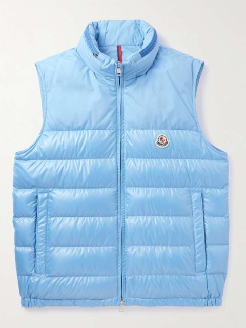 Moncler Logo-Appliquéd Quilted Shell Hooded Down Gilet