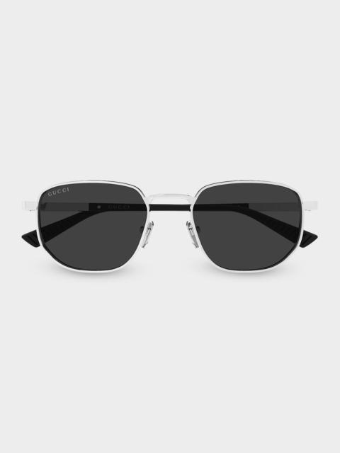 GUCCI Men's GG2093S-001 Metal and Acetate Square Sunglasses