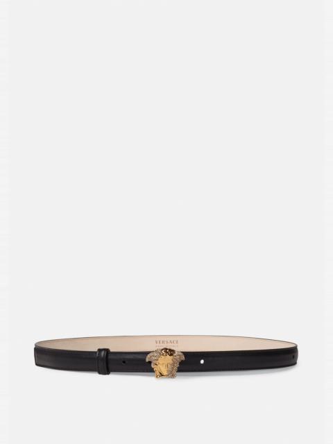 Crystal La Medusa Thin Leather Belt