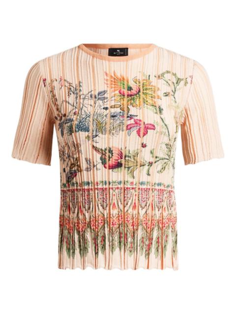 Etro pleating floral top