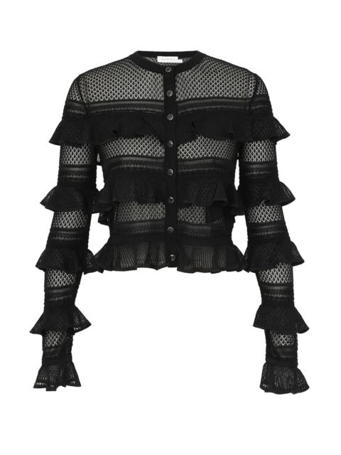 Zimmermann ILLUMINATE LACE FRILL CARDIGAN