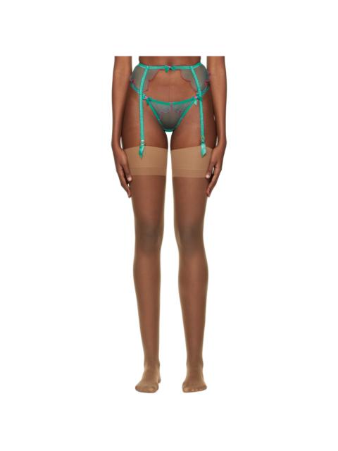 Agent Provocateur Blue Lorna Garter Belt