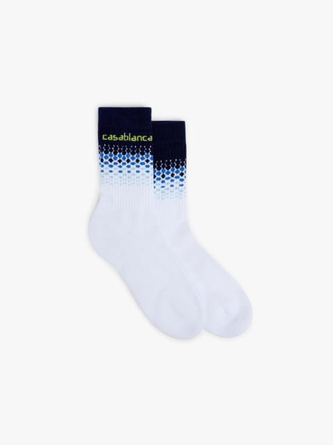 CASABLANCA Blue Halftone Gradient Socks | Casablanca Paris