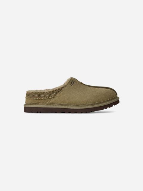 UGG ® Men's Neuman Leather Sheepskin Slippers in Burnt Olive