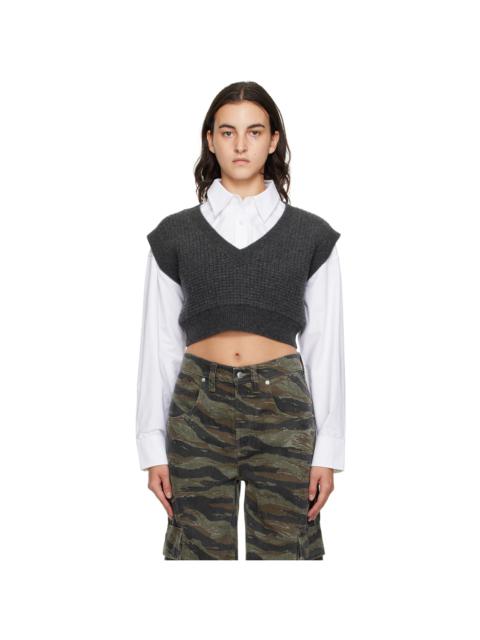 alexanderwang.t Gray & White Layered Shirt