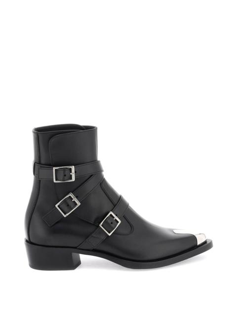 'PUNK' BOOTS WITH THREE BUCKLES