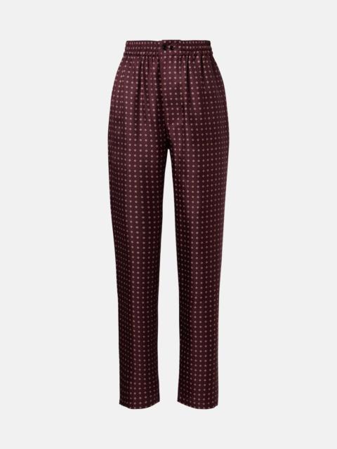 SAINT LAURENT Printed silk satin pajama pants