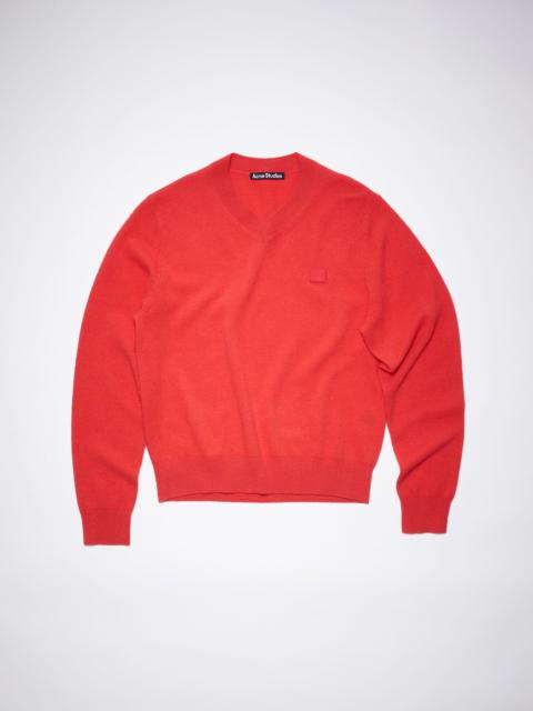 Acne Studios Wool v-neck sweater - Sharp red