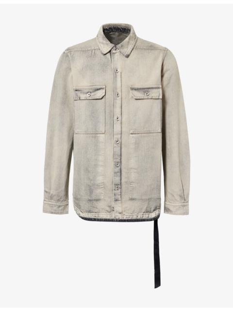 Rick Owens DRKSHDW Faded-Wash Oversized Denim Overshirt
