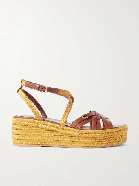 Valentino Bribri 60 Leather Platform Espadrille Sandals