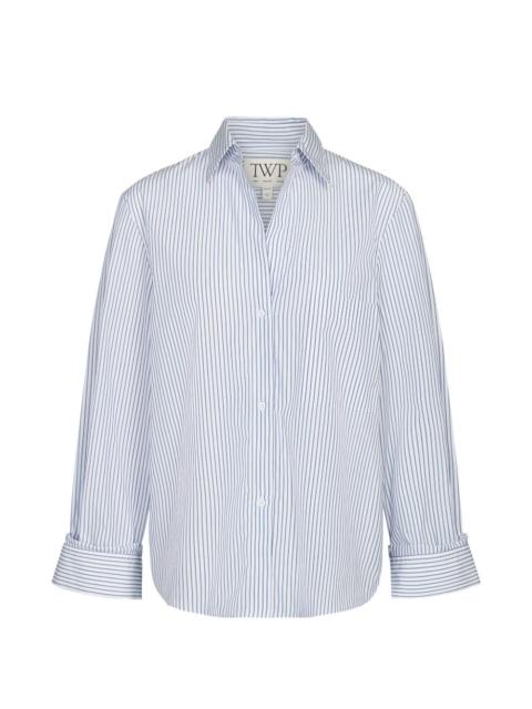 TWP striped patch-pocket shirt