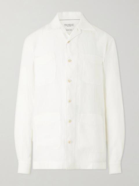Brunello Cucinelli Guayabera Linen Overshirt