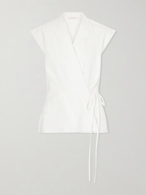 CAROLINA HERRERA Wrap Cotton-blend Shirt