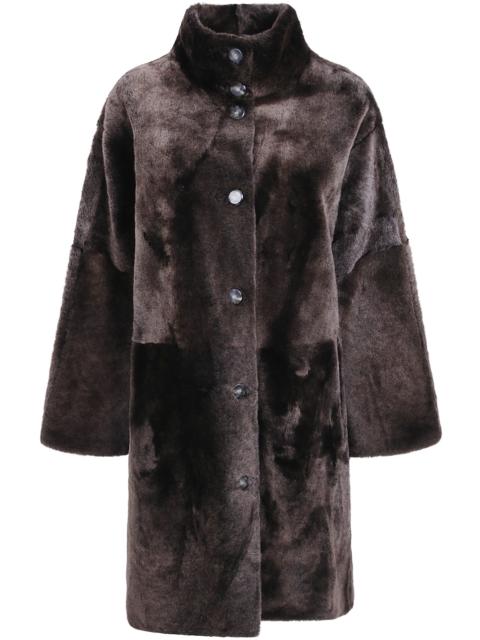Yves Salomon Leather Coat Wakame
